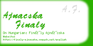 ajnacska finaly business card